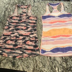 Two Lululemon racer back tank tops